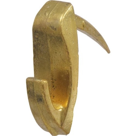 Hillman HILLMAN WallBiter Brass-Plated Silver Small Picture Hook 45 lb 4 pk 122393